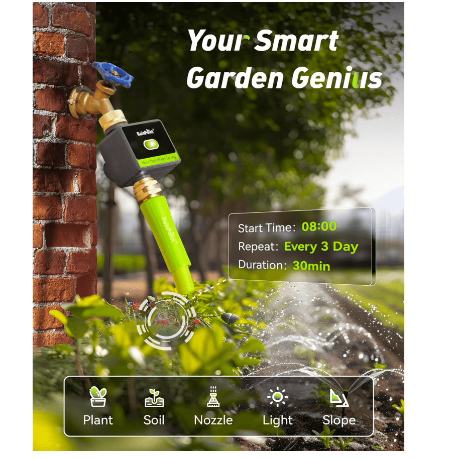 RAINPOINT Smart Water Timer with Brass Inlet & Outlet (Not Include Gateway)