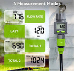 Digital water meter installed on outdoor irrigation hose