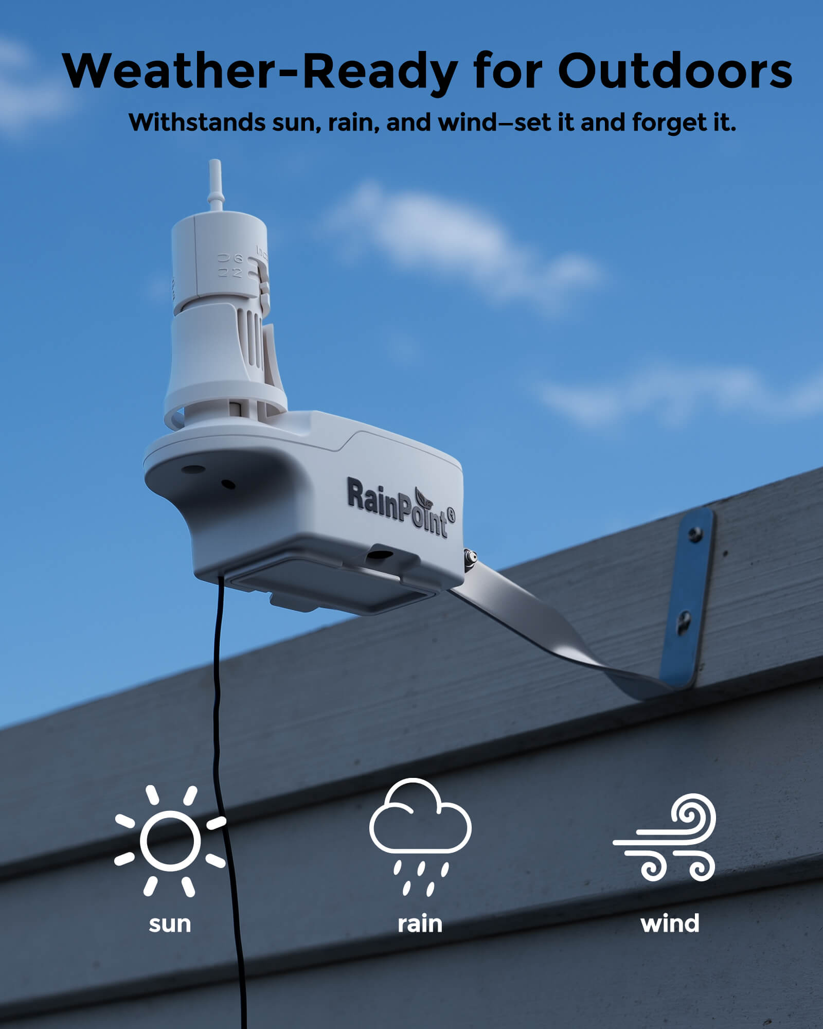 RainPoint irrigation rain sensor mounted outdoors
