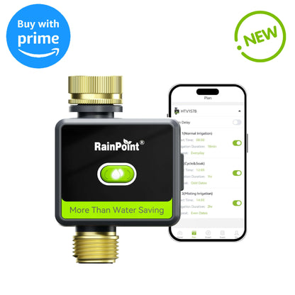 RAINPOINT Smart Water Timer with Brass Inlet &amp; Outlet (Not Include Gateway)