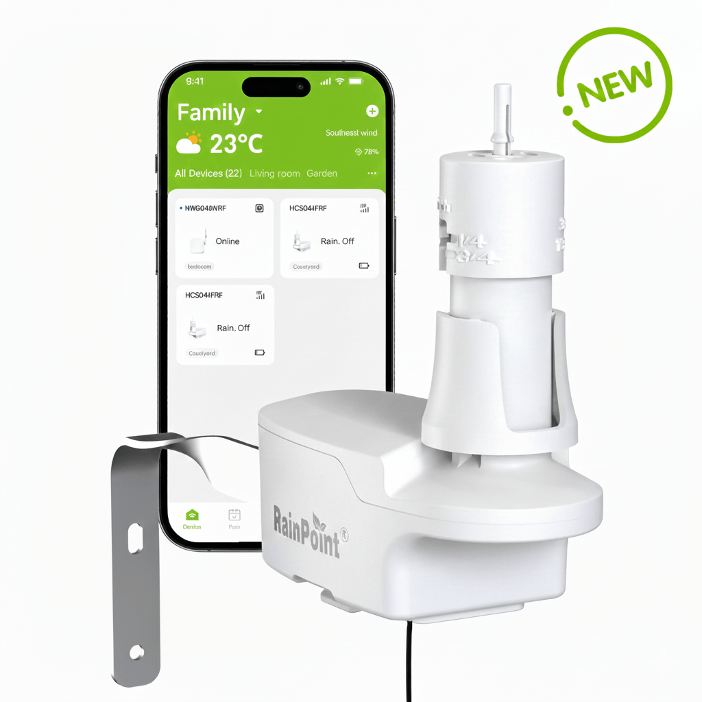RainPoint Wireless Rain Sensor with mounting bracket