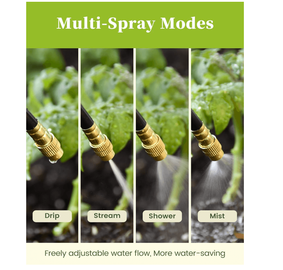 RAINPOINT Quick-Connect Drip Irrigation System – Garden Watering Kit with Adjustable Emitters
