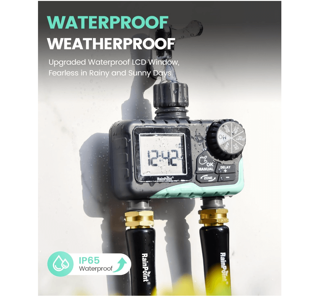 RainPoint automatic irrigation timer for lawn and garden watering