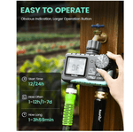 Two outlet hose timer for outdoor plant watering system