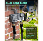 Programmable water timer setup for residential garden irrigation