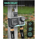 Garden hose timer helping maintain healthy plants automatically